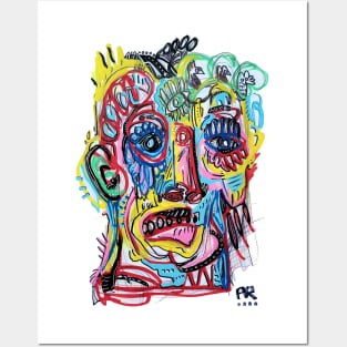 crazy face Posters and Art